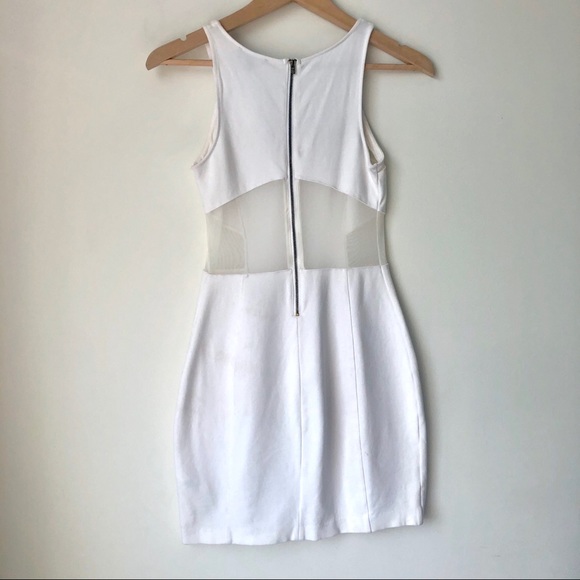 Express White Dress with Sheer Size 2 - Picture 5 of 9
